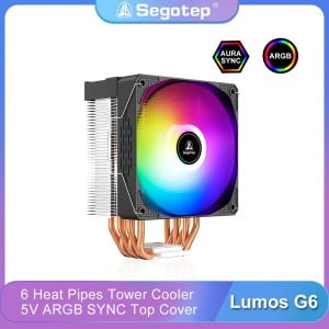 Segotep 6 heatpipes CPU Air Cooler Processor PC yyt