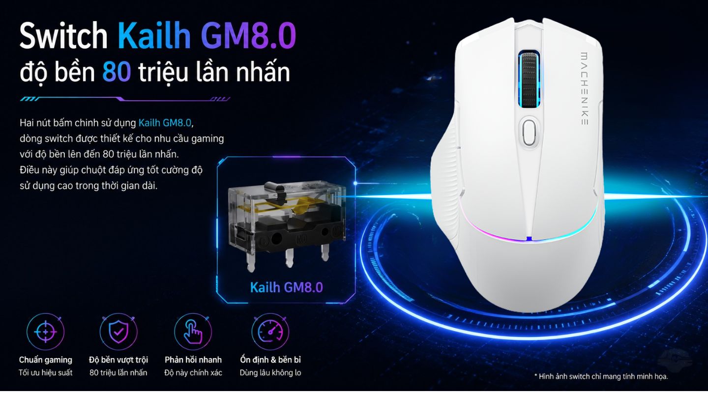 Chuột Gaming Machenike L8 Pro Tri-Mode 26000 DPI 5 chuot-gaming-machenike-l8-pro-4