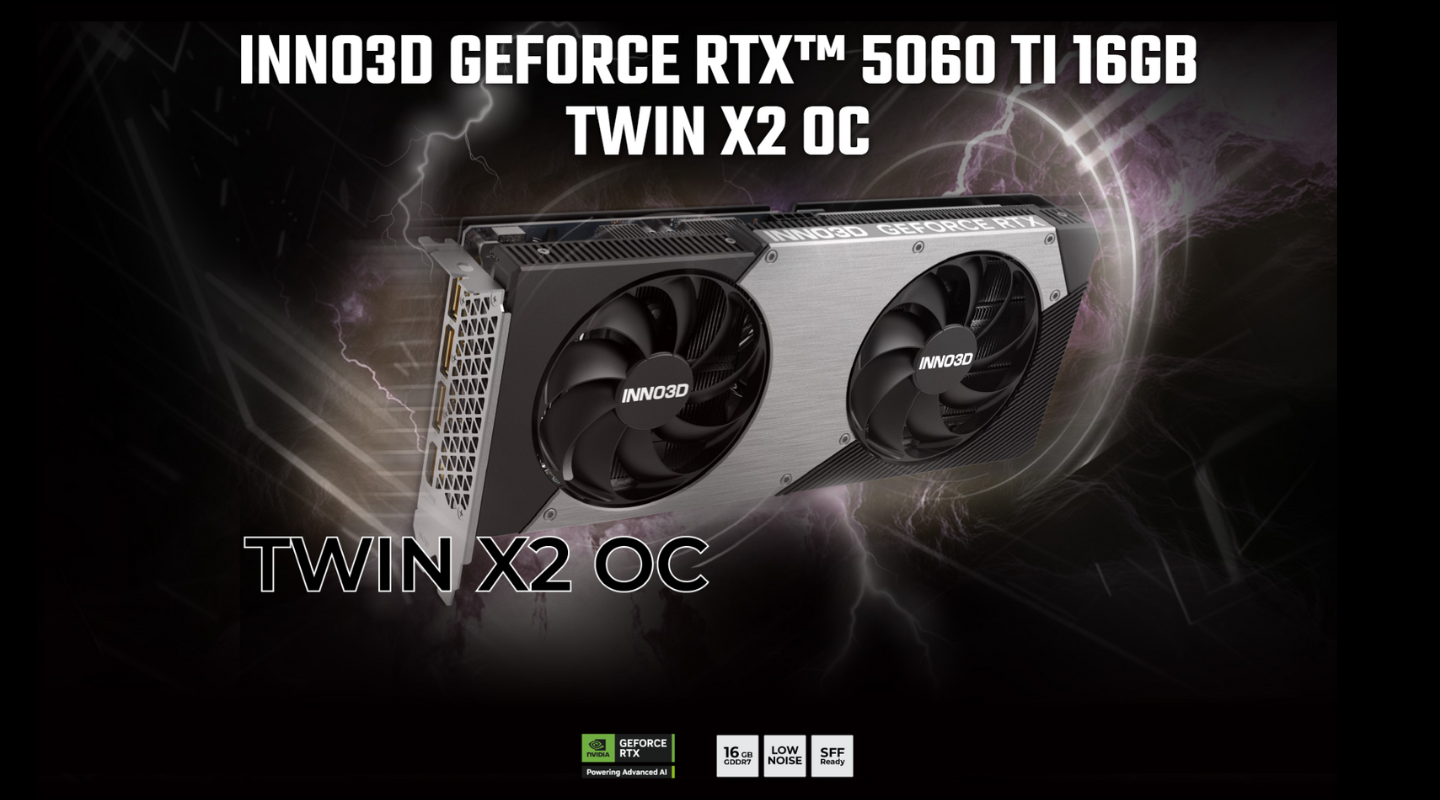 card man hinh inno3d geforce rtx 5060 ti 16gb twin x2 oc