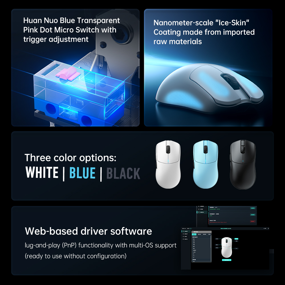 Chuột Machenike L9 X1 Tri-mode PAW 3311 DPI 12.000 14 画板 1 拷贝 2