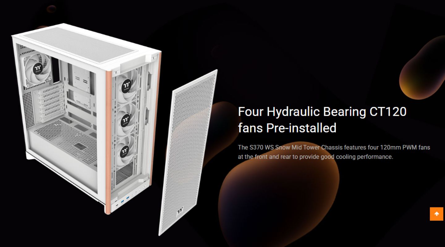 Thùng Máy Tính Thermaltake S370 WS Mid Tower 4 thung may tinh thermaltake s370 ws mid tower 4