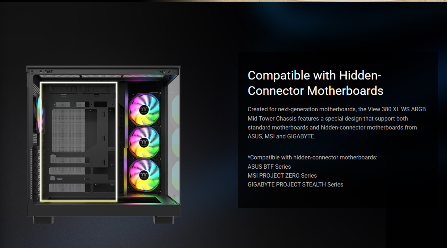 Thùng Máy Tính Thermaltake View 380 XL WS ARGB Mid Tower 3 thung-may-tinh-thermaltake-view-380-xl-ws-argb-2