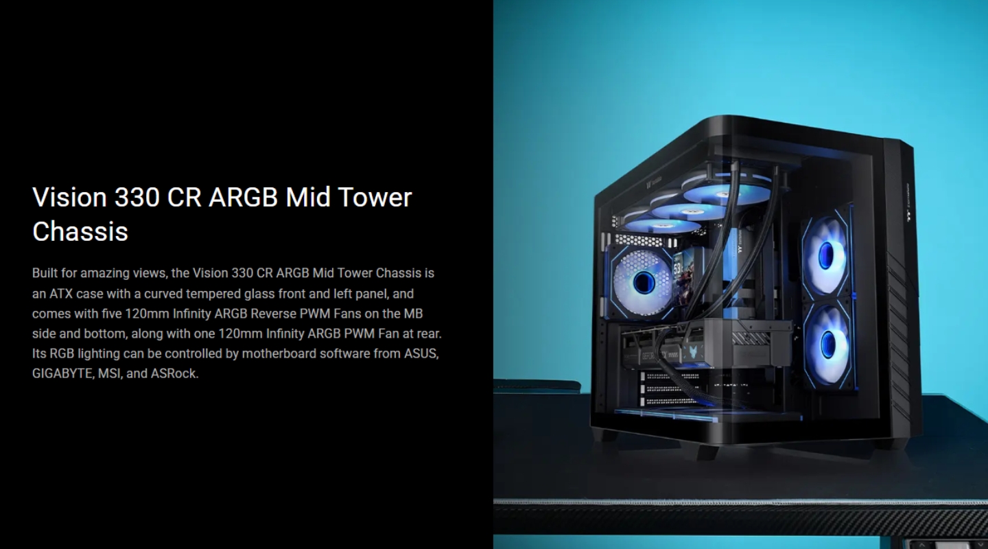 Thùng Máy Tính Thermaltake Vision 330 CR ARGB Mid Tower 10 thung-may-tinh-thermaltake-vision-330-cr-argb-mid-tower-9