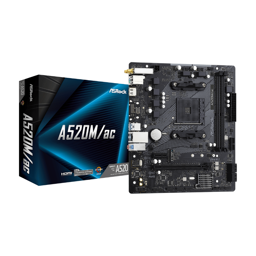 Mainboard ASRock A520M/ac 1 Mainboard ASRock A520M/ac