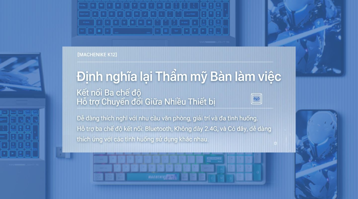 Bàn Phím Machenike K12 Tri-mode 98 Phím LED RGB 3000mAh 3 ban-phim-machenike-k12-tri-mode-2