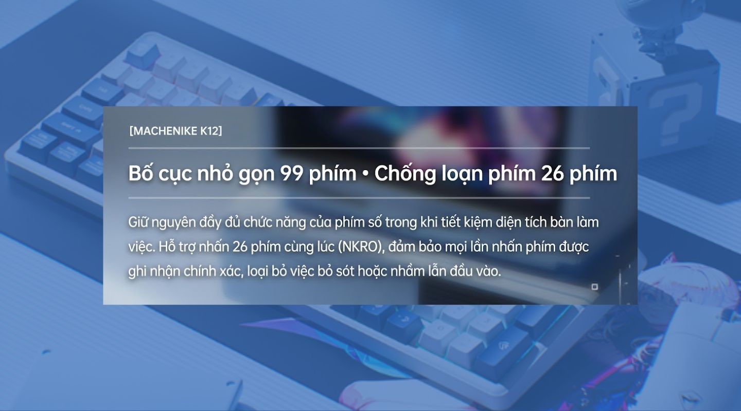 Bàn Phím Machenike K12 Tri-mode 98 Phím LED RGB 3000mAh 5 ban-phim-machenike-k12-tri-mode-4