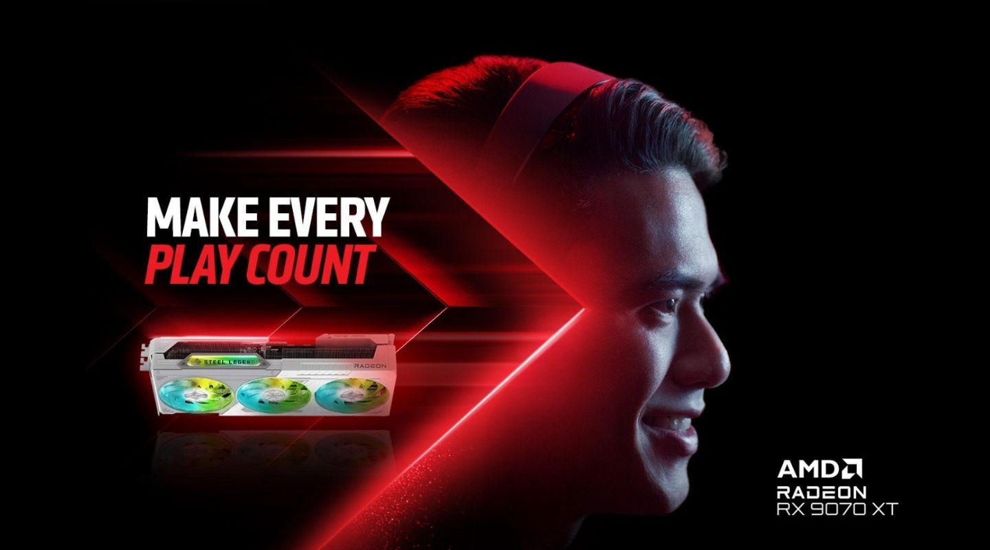 card man hinh amd radeon rx 9070 steel legend 16gb rx9070 sl 16g 1