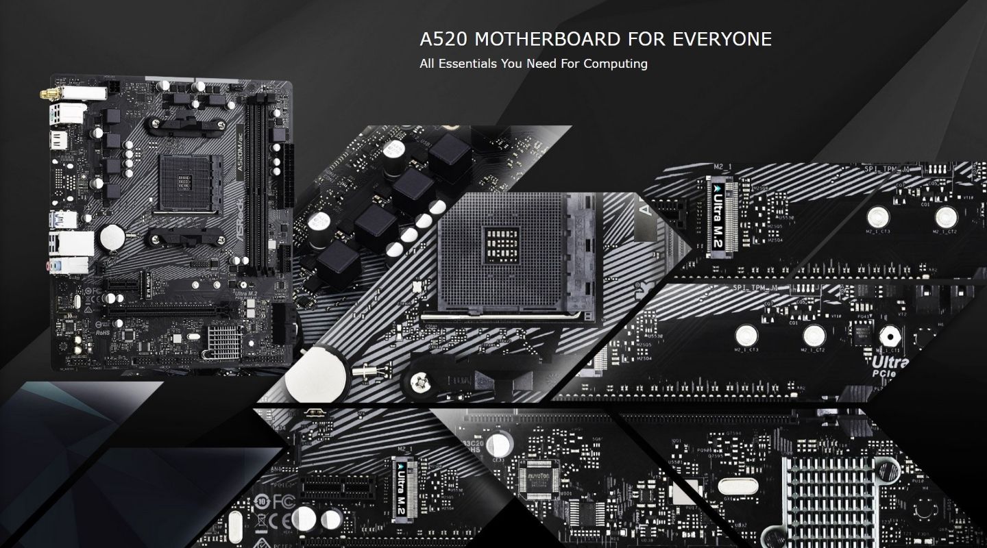 Mainboard ASRock A520M/ac 3 mainboard-asrock-a520m-ac-2