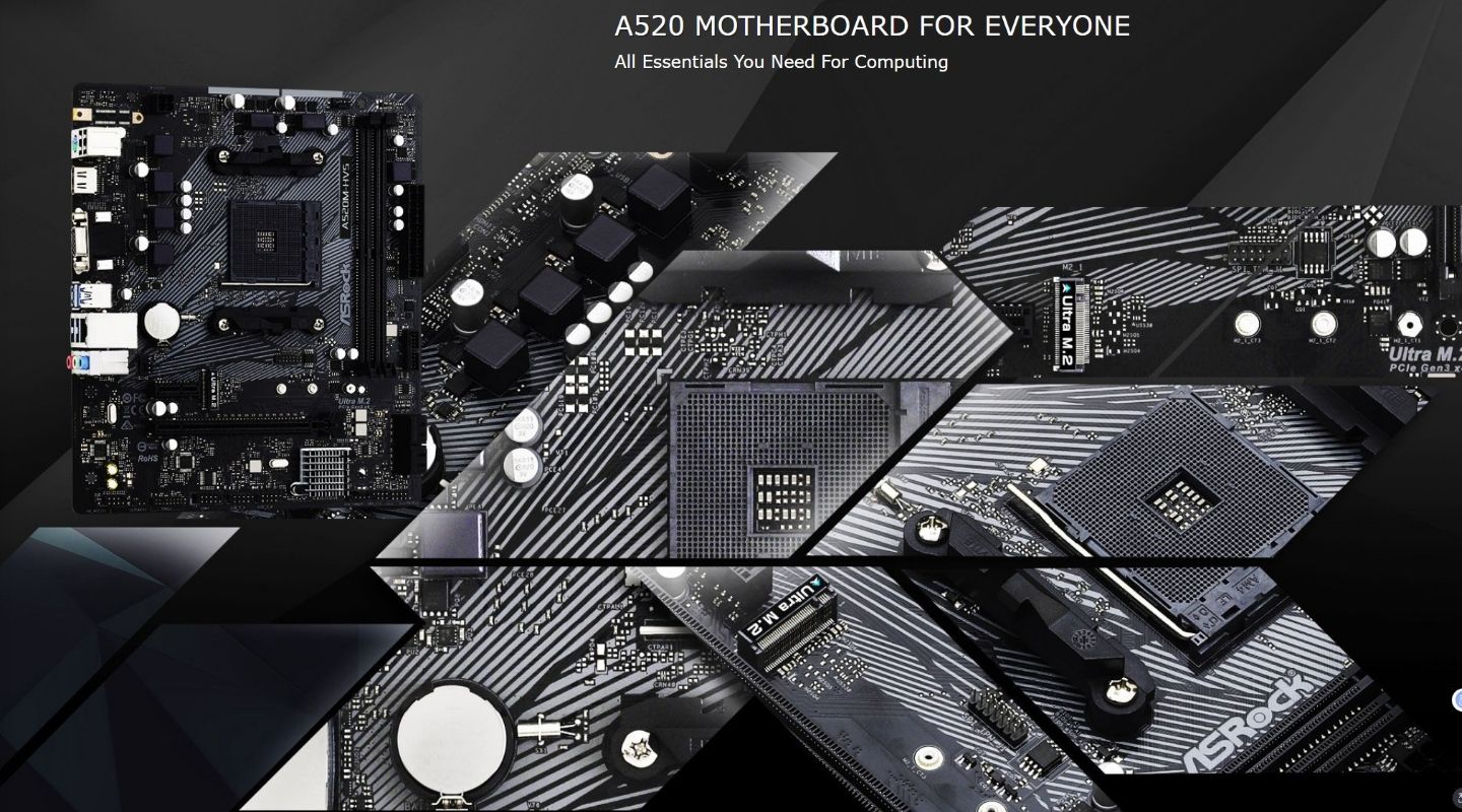 Mainboard ASRock A520M-HVS 3 mainboard-asrock-a520m-hvs-2