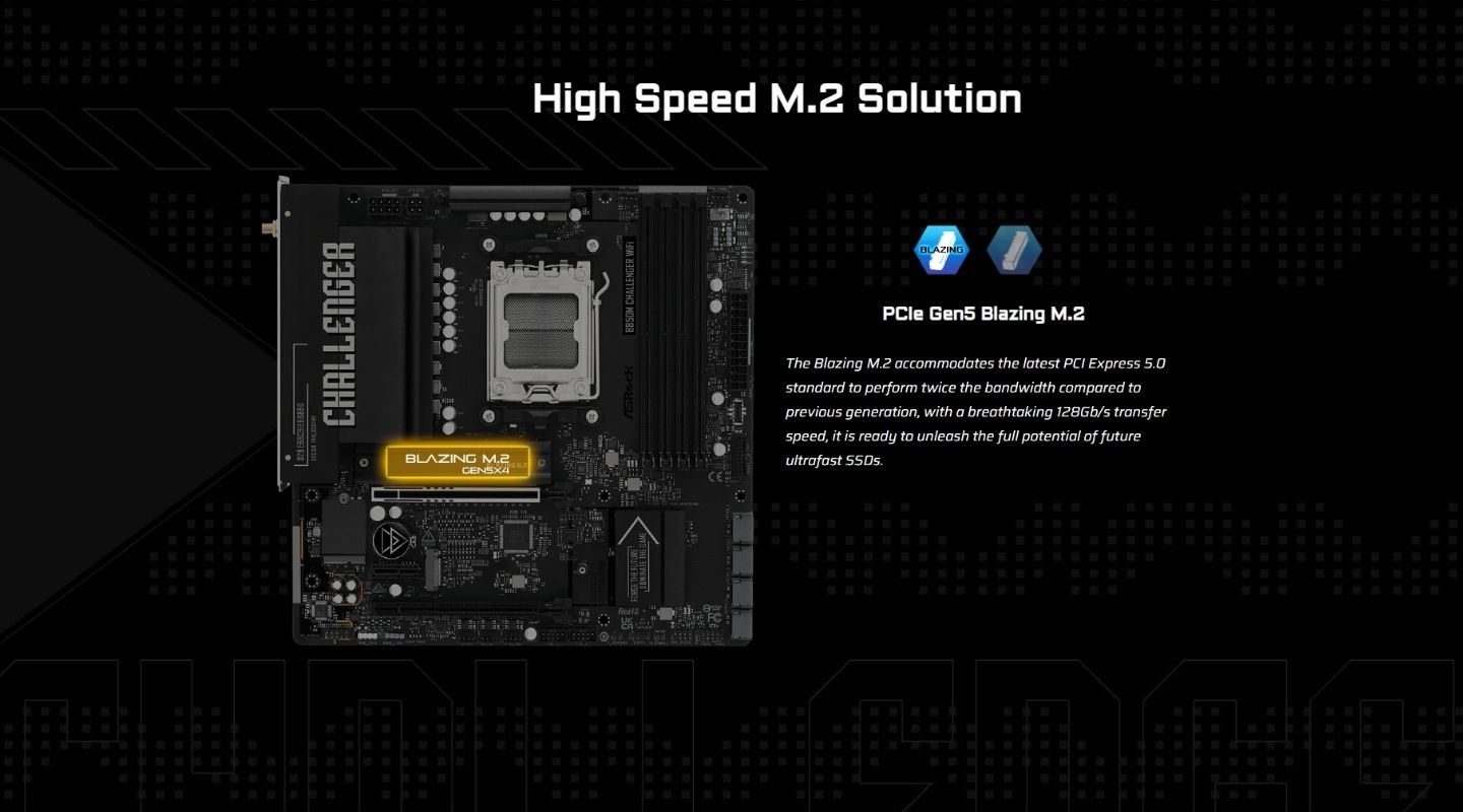 mainboard asrock b850m challenger wifi 5