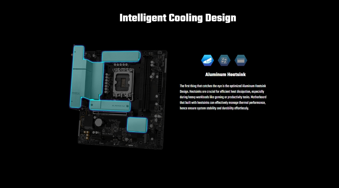 mainboard asrock b860m rock wifi 4