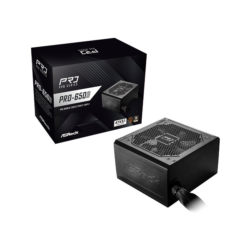 Nguồn Máy Tính - PSU ASRock PRO-650B 80 Plus Brozen 650W 1 Nguồn Máy Tính - PSU ASRock PRO-650B 80 Plus Brozen 650W
