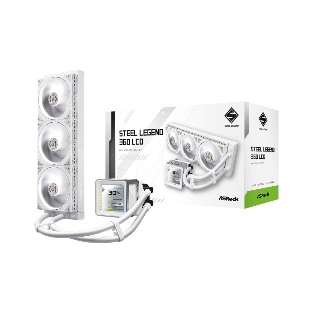 Tản Nhiệt Nước AIO ASRock Steel Legend 360 LCD 1 Tản Nhiệt Nước AIO ASRock Steel Legend 360 LCD
