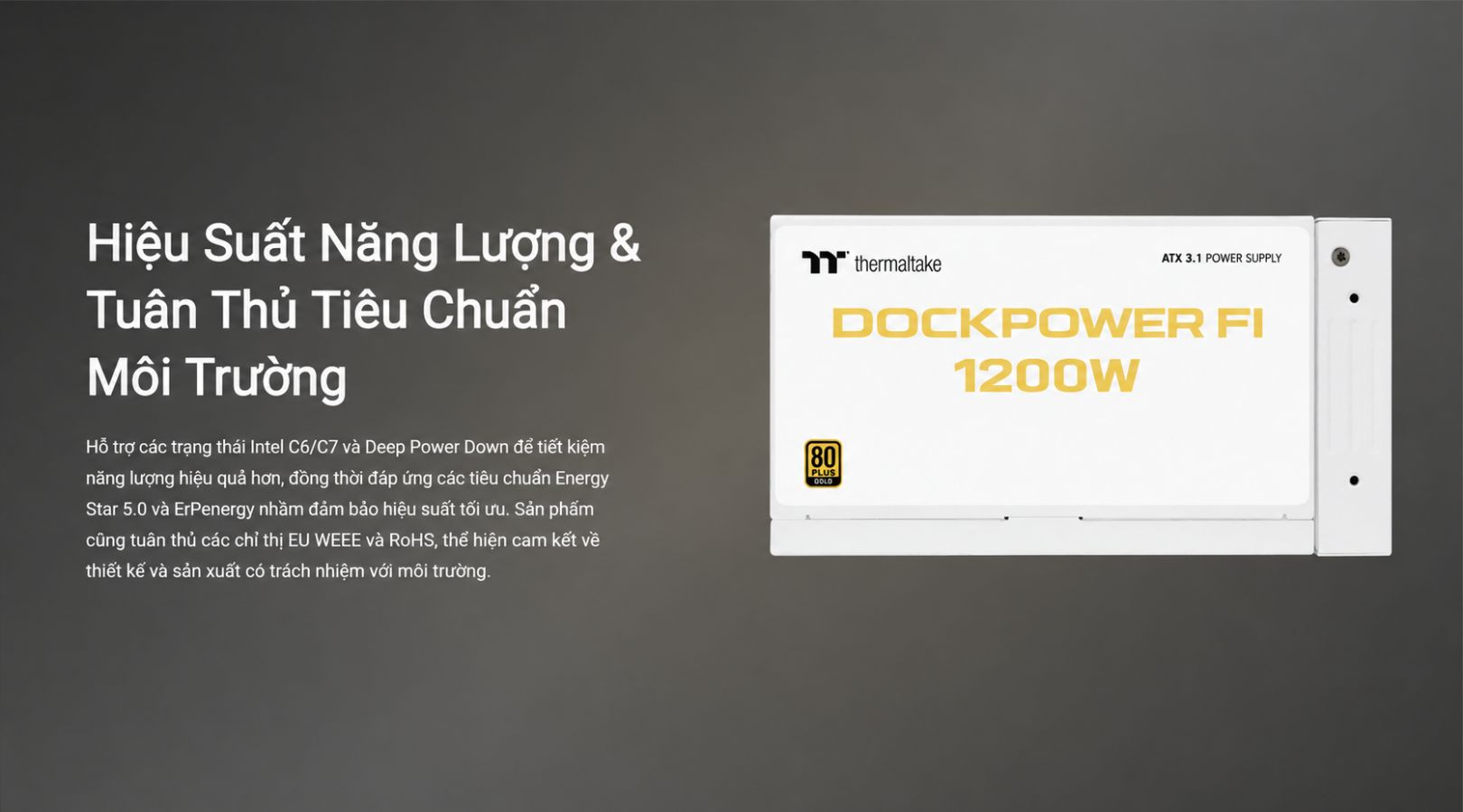 Nguồn Máy Tính - PSU Thermaltake Dockpower FI Snow 1200W 80 Plus Gold ATX 3.1 10 nguon-may-tinh-psu-thermaltake-dockpower-fi-snow-1200w-9