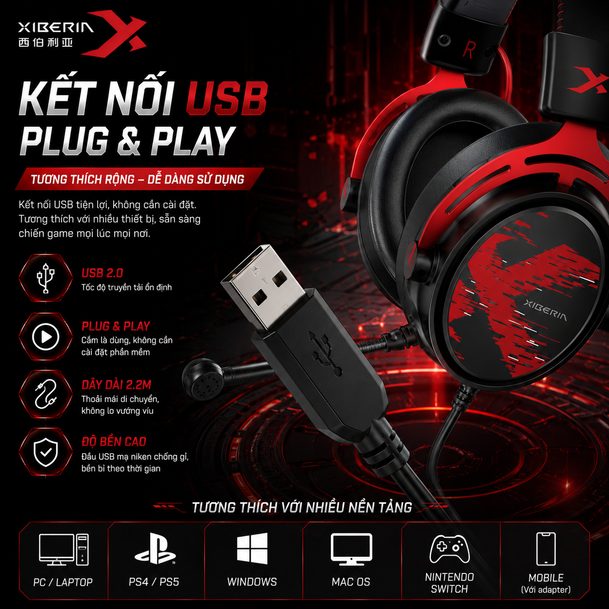 Tai Nghe Gaming Xiberia S19U Plus 6 tai-nghe-gaming-xiberia-s19u-plus-5