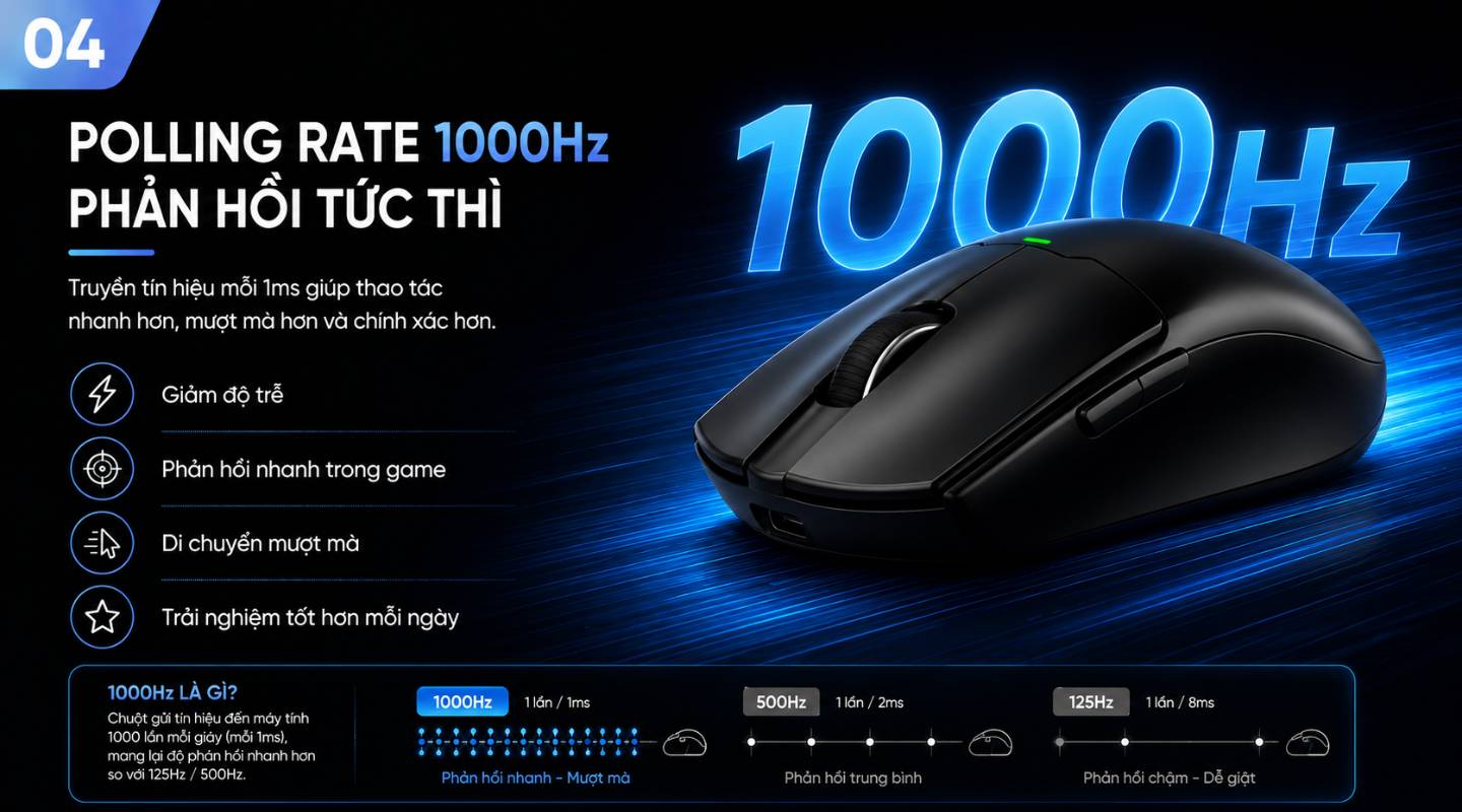 Chuột Gaming Motospeed G1 Wireless 3 Mode PAW3311 61gram 5 chuot-gaming-motospeed-g1-wireless-3-mode-paw3311-61gram-4