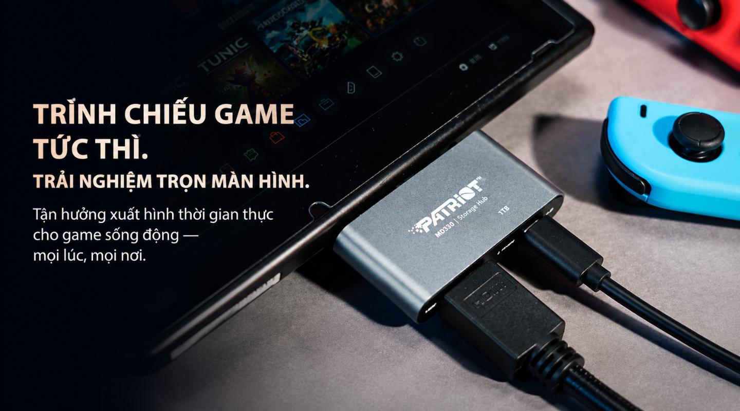 Ổ Cứng Di Động SSD Hub Patriot MD330 Lưu Trữ Kết Hợp Xuất Hình Cổng HDMI 8 o-cung-di-dong-ssd-hub-patriot-md330-8