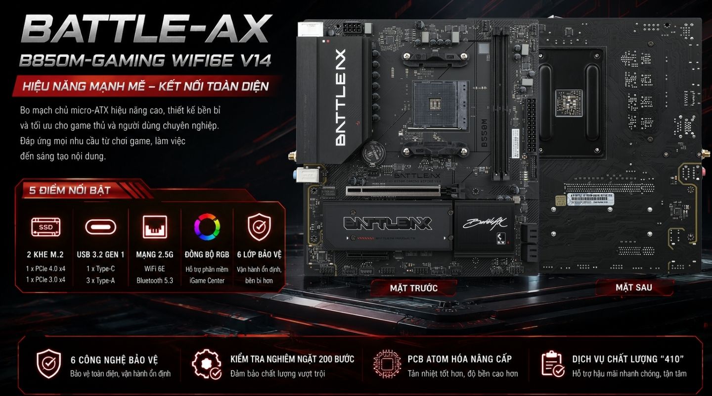 Mainboard Colorful BATTLE-AX B550M-GAMING WIFI6E V14 2 mainboard-colorful-battle-ax-b550m-gaming-wifi6e-v14