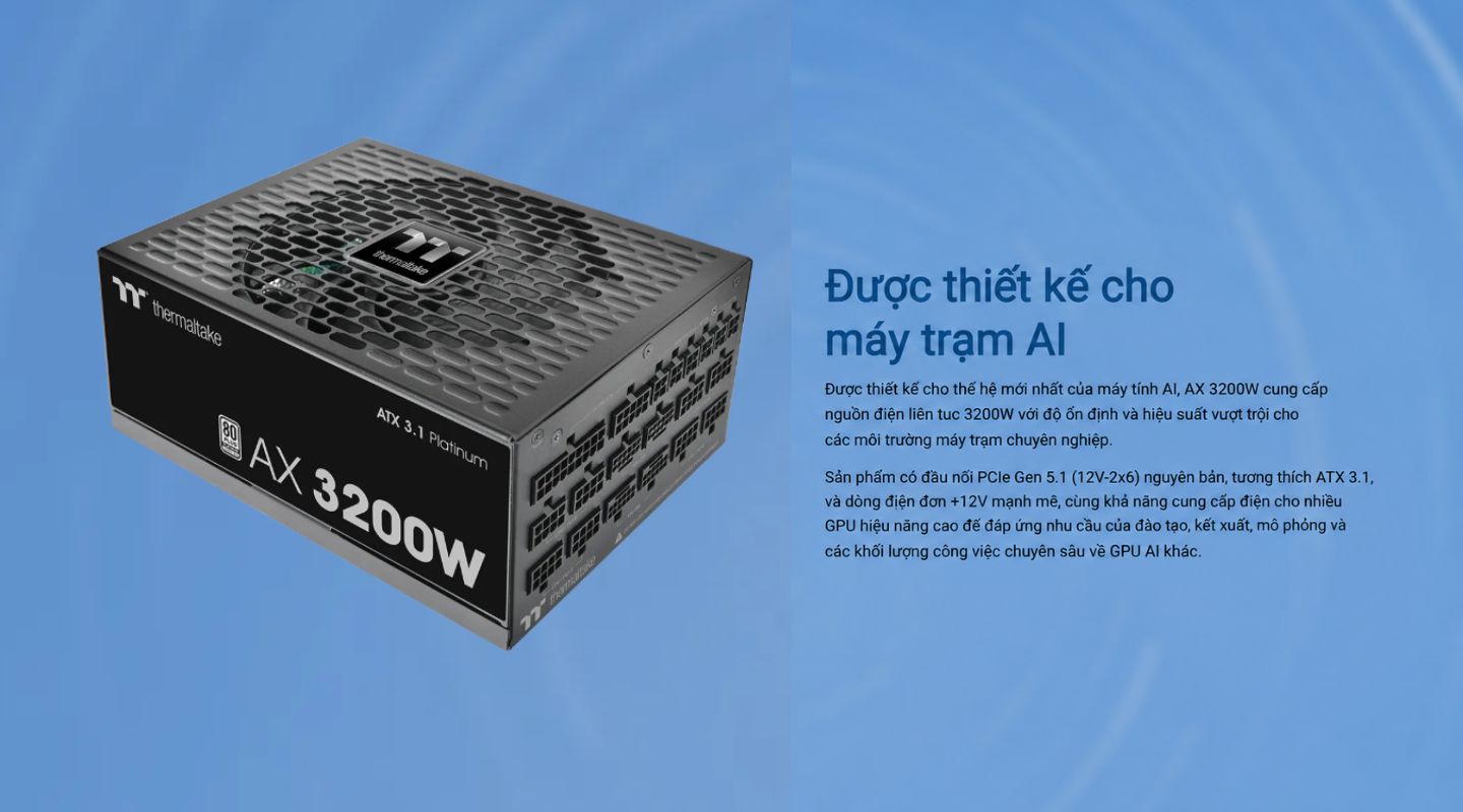 Nguồn Máy Tính - PSU Thermaltake AX 3200W 80 Plus Platinum ATX 3.1 2 nguon-may-tinh-psu-thermaltake-ax-3200w-1