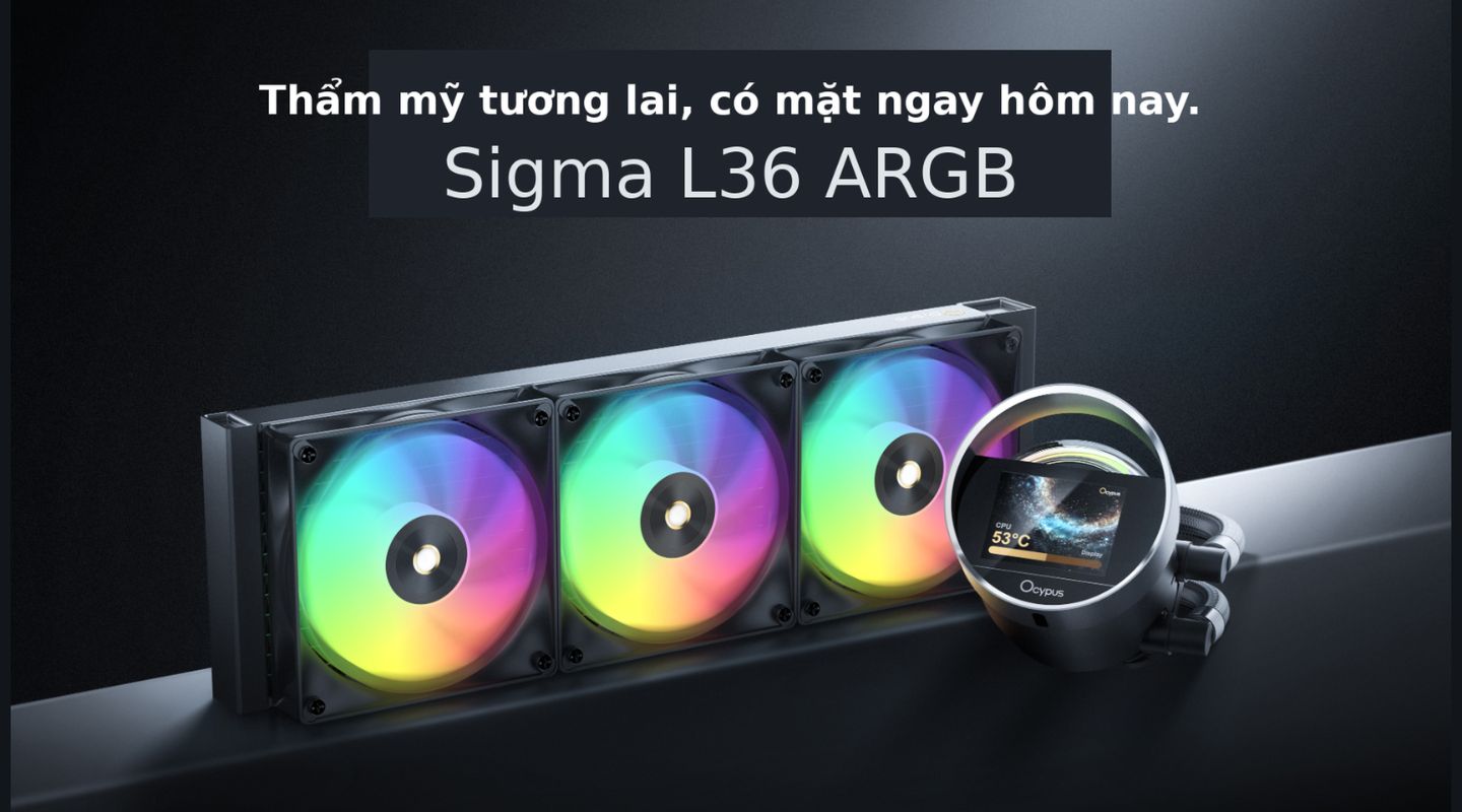 Tản Nhiệt Nước AIO Ocypus Sigma L36 ARGB 2 tan-nhiet-nuoc-aio-ocypus-sigma-l36-argb-1