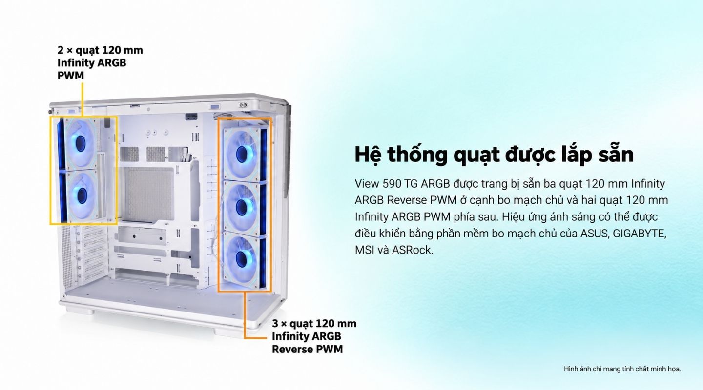 Thùng máy tính Thermaltake View 590 TG ARGB 8 thung-may-tinh-thermaltake-view-590-tg-argb-7