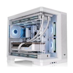 Thermaltake Arcus 280 TG ARGB Snow – Góc phối cảnh cấu hình màu trắng
