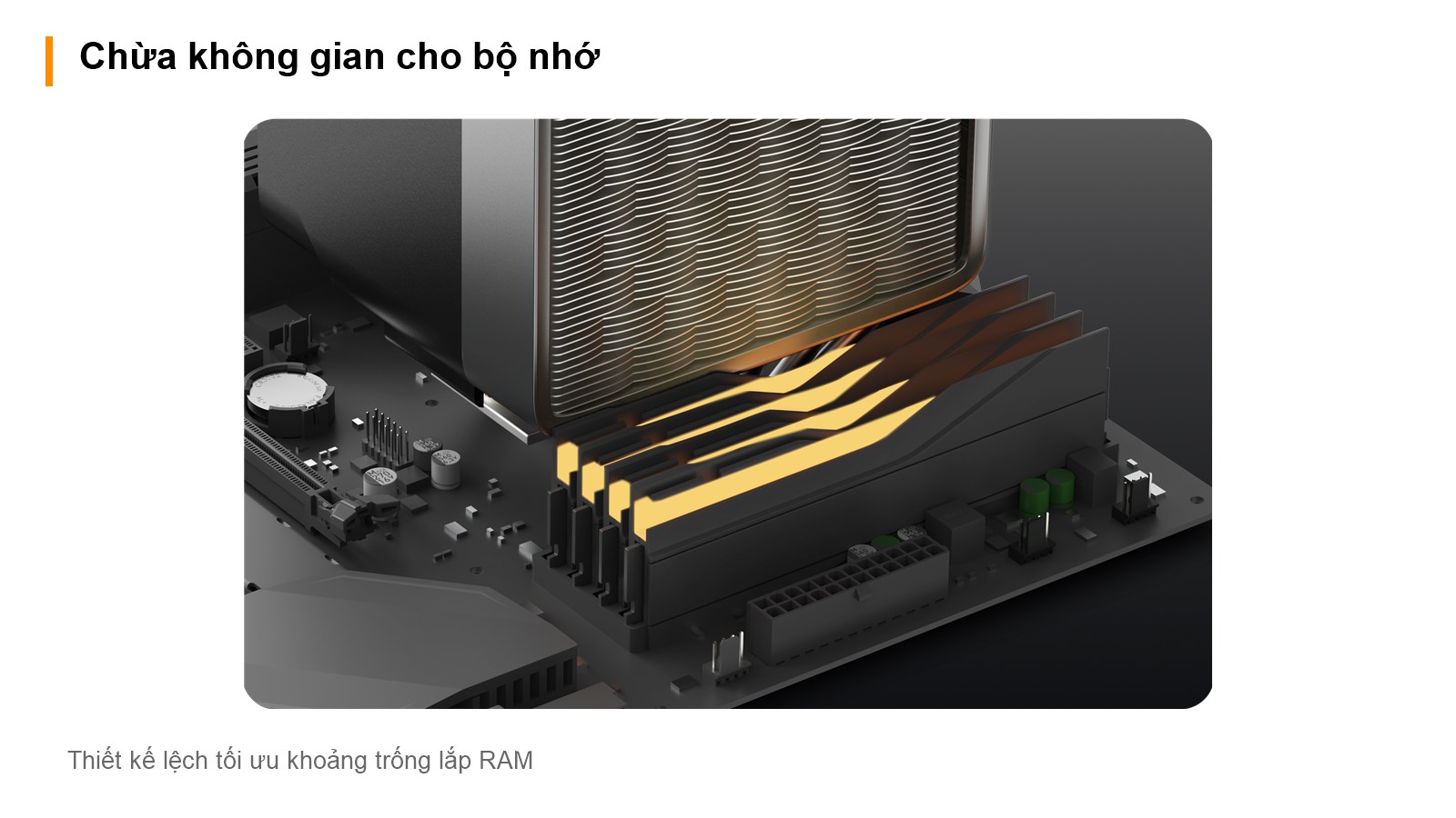Tản Nhiệt Khí CPU Ocypus Delta A62 EXS – Chừa không gian cho bộ nhớ RAM