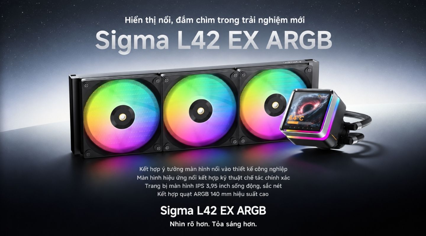 Tản nhiệt nước AIO Ocypus Sigma L42 EX ARGB 2 tan-nhiet-nuoc-aio-ocypus-sigma-l42-ex-argb-1